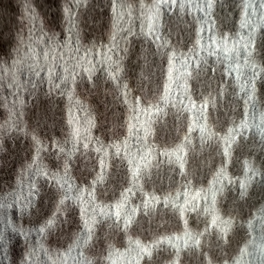 Old Navy Relaxed Soft Brushed truffle Leopard Print Women's wool blend Pea Coat - Picture 9 of 9